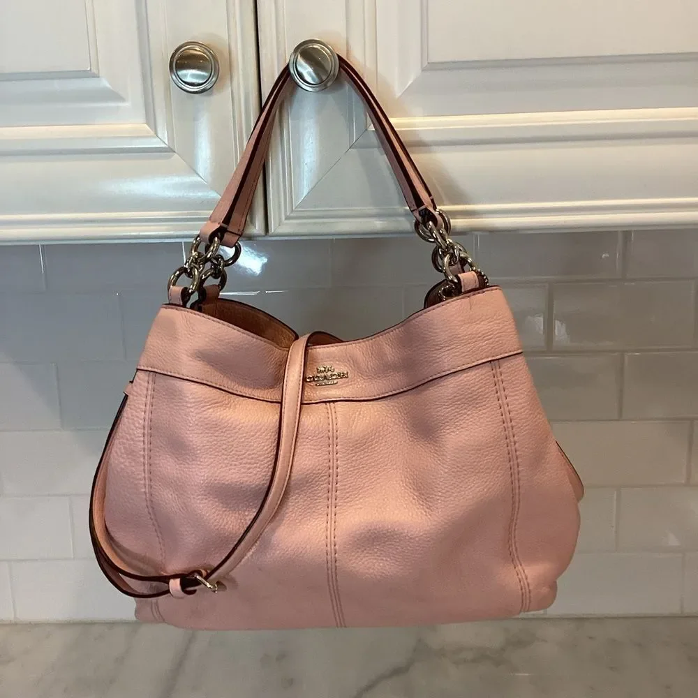 Coach Bag Purse Handbag Leather Pocketbook Lexy Crossbody Pebbled Shoulder Pink - Picture 2 of 13